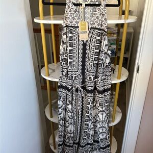 Fat Face Monochrome Patterned Dress